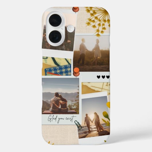 Aangepaste Fotocollage voor Koppels| 'Fijn dat je Case-Mate iPhone Case (Achterkant)