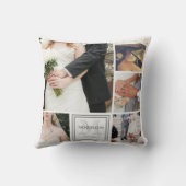 Aangepaste fotocollage voor monogram kussen (Achterkant)