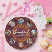 Aangepaste fotocollage voor Thanksgiving Papieren Bordje (Feest)