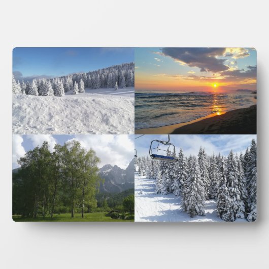 Aangepaste fotocollage zonder lijst met standaard  fotoplaat (voorkant)