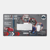 Aangepaste fotocollage (zwart & rood automobiel) bureaumat (Keyboard & Muis)