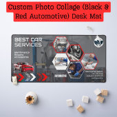 Aangepaste fotocollage (zwart & rood automobiel) bureaumat