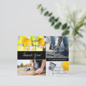 Aangepaste fotoconstructie Bedrijfsnaam Bedankt Briefkaart (Staand voorkant)