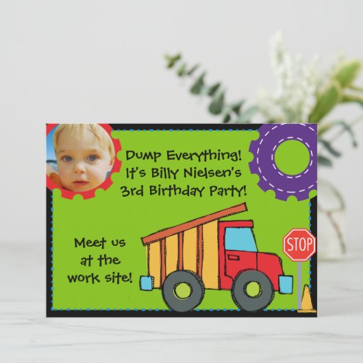 Aangepaste fotoconstructie - uitnodiging voor 5 x (Staand voorkant)