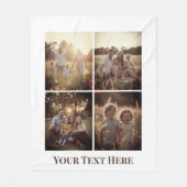 Aangepaste Fotodeken Collage Gepersonaliseerd Afbe Fleece Deken (Voorkant)