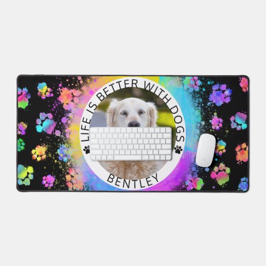 Aangepaste fotodog bureaumat (Keyboard & Muis)