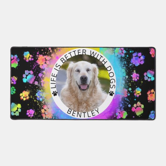 Aangepaste fotodog bureaumat (Voorkant)