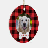 Aangepaste fotodog keramisch ornament (Rechts)