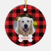 Aangepaste fotodog keramisch ornament (Voorkant)