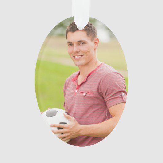 Aangepaste fotofeestelijke versiering ornament (voorkant)