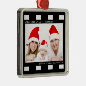 Aangepaste Fotofilm Reel Kerstmis Metalen Ornament (Rechts)