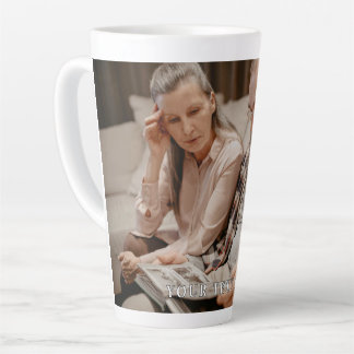 Aangepaste Fotogalerij en Gepersonaliseerde Tekst Latte Mok