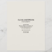 Aangepaste Fotogalerij Fotograaf Zakelijk Flyer (Achterkant)