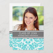 Aangepaste fotograafpartij uitnodiging Aqua (Voorkant / Achterkant)