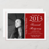 Aangepaste fotografie-aankondigingen rood kaart (Voorkant / Achterkant)