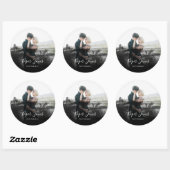 Aangepaste fotografie zwarte Abstracte fotograaf C Ronde Sticker (Vel)