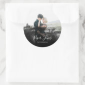 Aangepaste fotografie zwarte Abstracte fotograaf C Ronde Sticker (Tas)