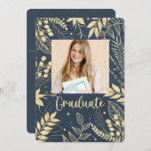 Aangepaste fotogroep afstuderen kaart (Voorkant / Achterkant)