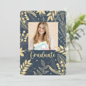 Aangepaste fotogroep afstuderen kaart (Staand voorkant)