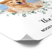 Aangepaste fotohandtekening Drinken Pet Wedding Poster (Hoek)