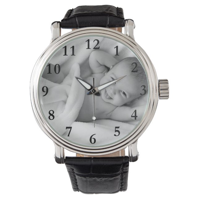 Aangepaste fotohorloge Gepersonaliseerd horloge (Voorkant)