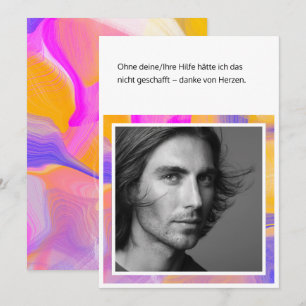 Aangepaste fotokaart met tekst bedankkaart