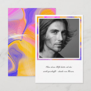 Aangepaste fotokaart met tekst informatiekaartje