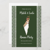 Aangepaste fotokaart van Palestina Groene Henna-bo Kaart (Voorkant / Achterkant)