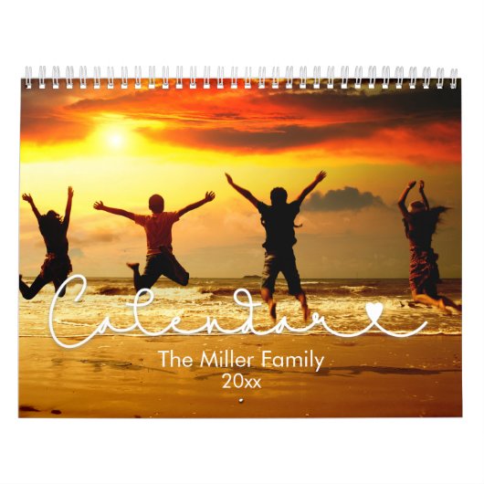 Aangepaste fotokalender, bewerkbare agenda kalender (Hoes)