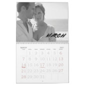 Aangepaste fotokalender, bewerkbare agenda kalender (Mar 2027)