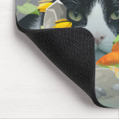 Aangepaste fotokat peerin vistank muismat (Hoek)