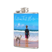 Aangepaste fotokolf met aangepaste tekst heupfles (Links)