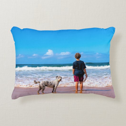 Aangepaste fotokussen Uw eigen ontwerp met huisdie Accent Kussen (Voorkant)