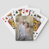 Aangepaste fotoliefdesscript pokerkaarten (Achterkant)