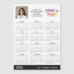 Aangepaste fotologo 2026 magnetische kalender
