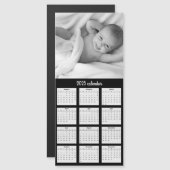 Aangepaste fotomagneet 2025 Kalender Kaart (Voorkant / Achterkant)