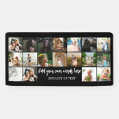 Aangepaste fotomontage fotocollage verjaardagsfees spandoek (Horizontaal)