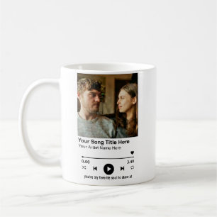 Aangepaste fotomuziekspeler Gepersonaliseerd liedj Koffiemok