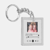 Aangepaste fotomuziekspeler sleutelhanger (Voorkant Links)