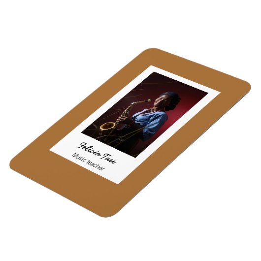 Aangepaste fotomuzikant-bruin magneet (Linkerzijde)