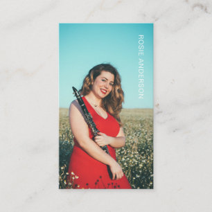 Aangepaste fotomuzikant QR-code Black&White Visitekaartje