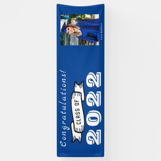 Aangepaste fotonaam Aangepast Afstuderen Spandoek (Verticaal)