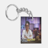 Aangepaste fotonaam Bericht personaliseren Sleutelhanger (Voorkant Links)