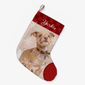 Aangepaste Fotonaam Christmas Stocking Kleine Kerstsok (Voorkant (Hangend))