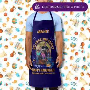 Aangepaste Fotonaam HANUKKAH FAMILY REUNION Schort
