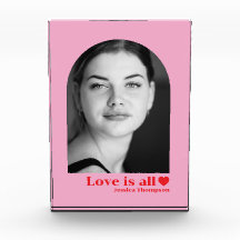 Aangepaste fotonaam liefde minimalistisch roze roo