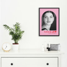 Aangepaste fotonaam liefde minimalistisch roze roo