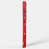 Aangepaste fotonaam Monogram rood glitter Samsung Galaxy Hoesje (Rechterkant)