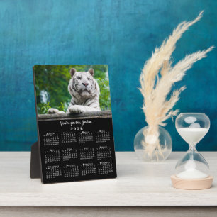 Aangepaste Fotonaam Motivatie Zwart 2026 Kalender Fotoplaat