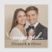 Aangepaste fotonaam Verloving Modern Script (Voorkant)